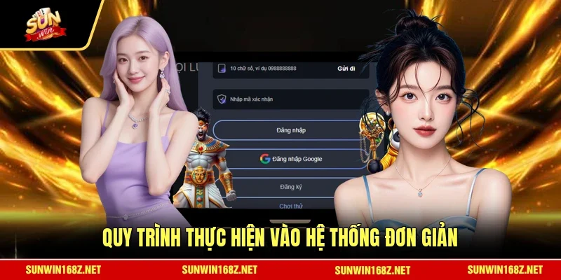 Quy trình thực hiện vào hệ thống đơn giản